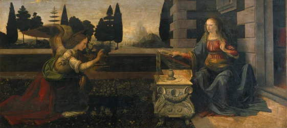 Zwiastowanie, 1472-75 (przed przywróceniem)